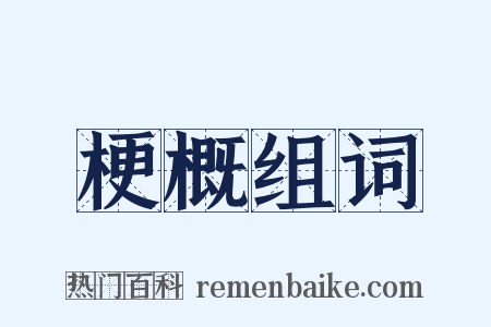 梗概组词是什么意思的图片